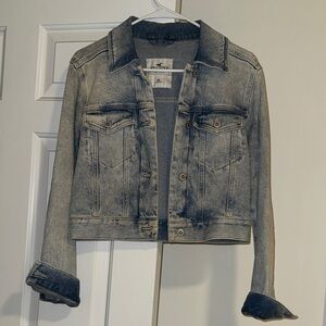 NWOT Hollister Washed Blue Denim Jacket Size XS